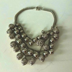 Necklace 3 layer Silver double chain unique and beautiful NEW NO TAGS